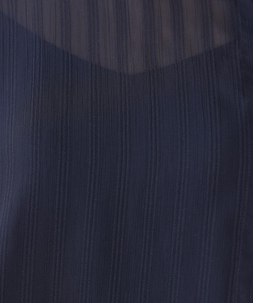 LOWRYS FARM（ローリーズファーム）の「チャイナドビーストライプシャツ　930259（シャツ/ブラウス・レディース・ブラウン/ネイビー/アイボリー・FREE）」の10枚目の写真