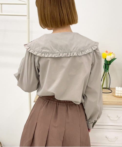 apres jour（アプレジュール）の「刺繍襟ブラウス【ZOZOTOWN限定アイテム】（シャツ/ブラウス・レディース・オフホワイト/グレイッシュベージュ/ミント・X-LARGE/フリー）」の16枚目の写真