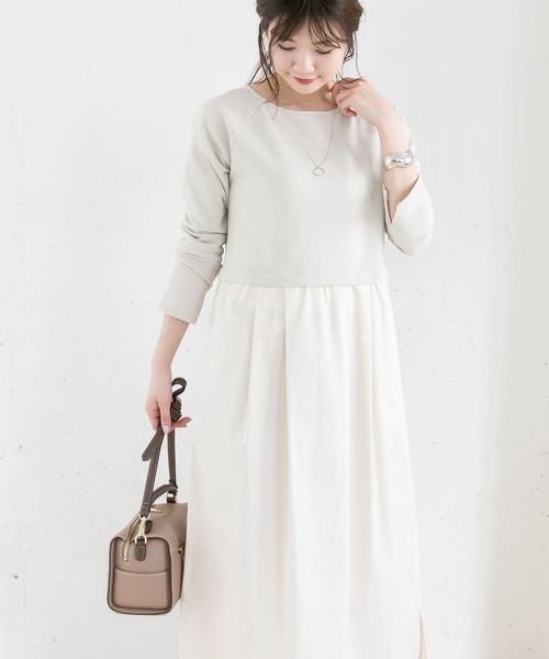 セール Web限定 異素材ドッキングワンピース ワンピース Urban Research Rosso アーバンリサーチロッソ のファッション通販 Zozotown