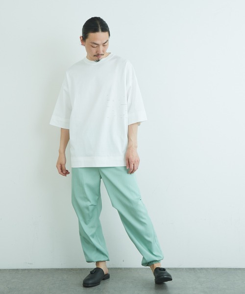 Lui's（ルイス）の「カラージョガーパンツ（スラックス・メンズ・ホワイト/ネイビー/グリーン・SMALL/MEDIUM）」の4枚目の写真