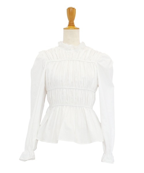 BLUEEAST(ブルーイースト)の「シャーリングブラウス(シャツ/ブラウス・レディース・ホワイト/ブラック/イエロー/レッド・MEDIUM)」の19枚目の写真