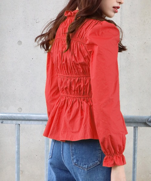 BLUEEAST(ブルーイースト)の「シャーリングブラウス(シャツ/ブラウス・レディース・ホワイト/ブラック/イエロー/レッド・MEDIUM)」の22枚目の写真