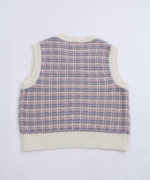 WC（ダブル シー）の「ツイードタッチニットベスト（ベスト・レディース・ブラック/ブラウン/アイボリー・FREE）」の5枚目の写真