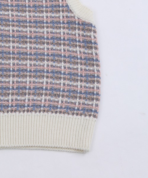 WC（ダブル シー）の「ツイードタッチニットベスト（ベスト・レディース・ブラック/ブラウン/アイボリー・FREE）」の10枚目の写真