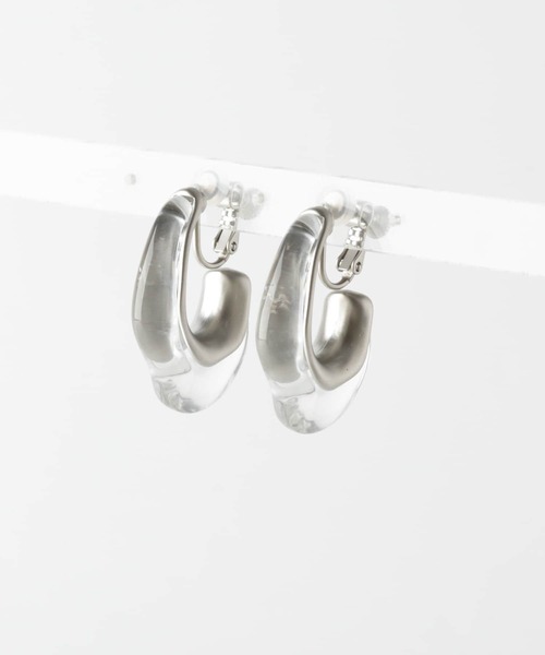 KBF+（ケービーエフプラス）の「KBF+　メタルドッキングクリアイヤリング（イヤリング・レディース・シルバー/ゴールド・ONE）」の6枚目の写真