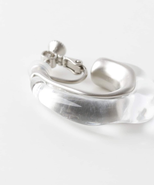 KBF+（ケービーエフプラス）の「KBF+　メタルドッキングクリアイヤリング（イヤリング・レディース・シルバー/ゴールド・ONE）」の3枚目の写真