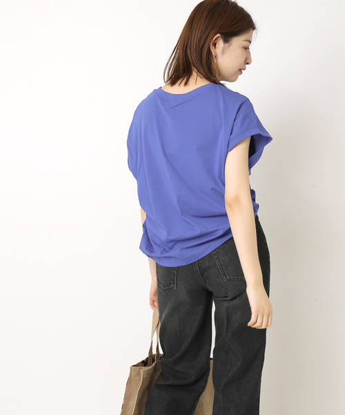 Simplicite（サンプリシテ）の「シルケットフレンチ袖Tシャツ◆（Tシャツ/カットソー・レディース・ホワイト/ブラック/グレー/ブルー・FREE）」の15枚目の写真