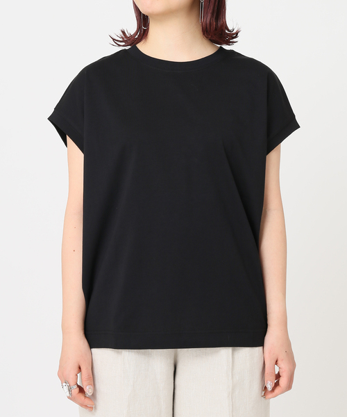 Simplicite（サンプリシテ）の「シルケットフレンチ袖Tシャツ◆（Tシャツ/カットソー・レディース・ホワイト/ブラック/グレー/ブルー・FREE）」の13枚目の写真