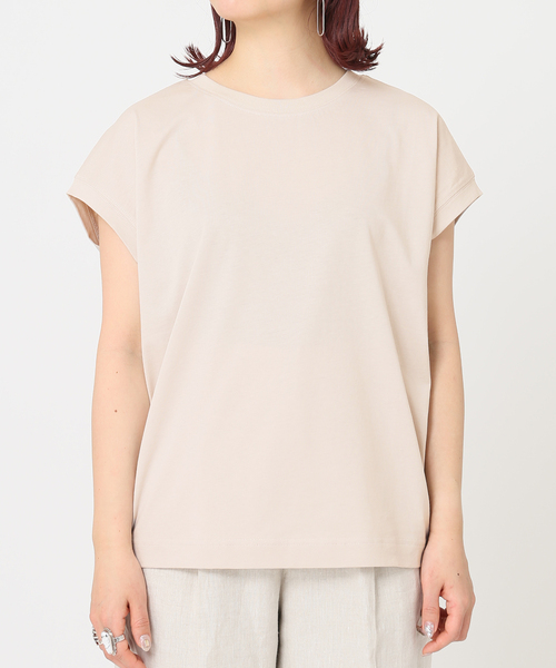 Simplicite（サンプリシテ）の「シルケットフレンチ袖Tシャツ◆（Tシャツ/カットソー・レディース・ホワイト/ブラック/グレー/ブルー・FREE）」の12枚目の写真