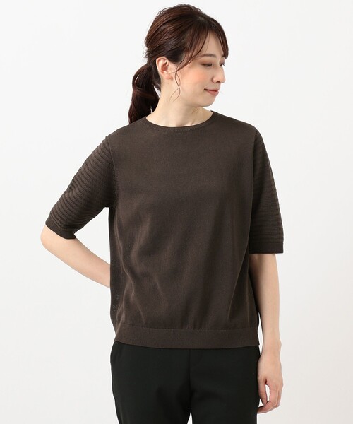 J.PRESS(ジェイプレス)の「【洗える】リノナチュール ボートネック ニット(ニット/セーター・レディース・ホワイト系/ダークブラウン系/イエロー系・MEDIUM/LARGE)」の8枚目の写真