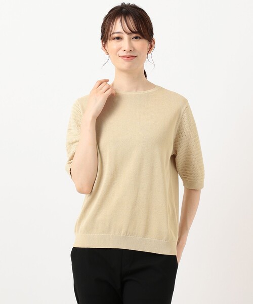 J.PRESS(ジェイプレス)の「【洗える】リノナチュール ボートネック ニット(ニット/セーター・レディース・ホワイト系/ダークブラウン系/イエロー系・MEDIUM/LARGE)」の9枚目の写真