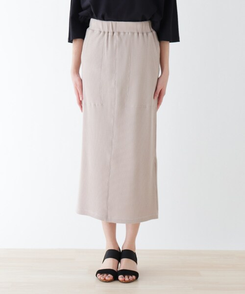 SHOO・LA・RUE（シューラルー）の「◆ワッフルポケ付きスカート（スカート・レディース・ブラック/ベージュ・00）」の8枚目の写真