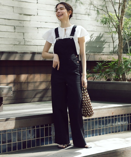 N.（N. Natural Beauty Basic）（エヌエヌナチュラルビューティーベーシック）の「◆レースケープブラウス（シャツ/ブラウス・レディース・ブラック/オフホワイト・MEDIUM）」の9枚目の写真