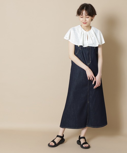 N.（N. Natural Beauty Basic）（エヌエヌナチュラルビューティーベーシック）の「◆レースケープブラウス（シャツ/ブラウス・レディース・ブラック/オフホワイト・MEDIUM）」の10枚目の写真