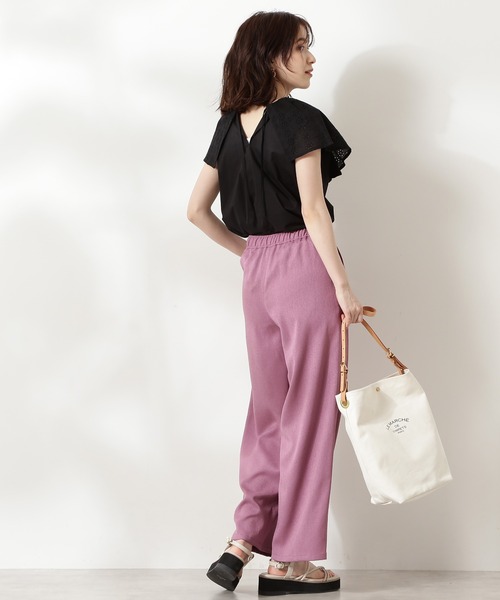 N.（N. Natural Beauty Basic）（エヌエヌナチュラルビューティーベーシック）の「◆レースケープブラウス（シャツ/ブラウス・レディース・ブラック/オフホワイト・MEDIUM）」の13枚目の写真