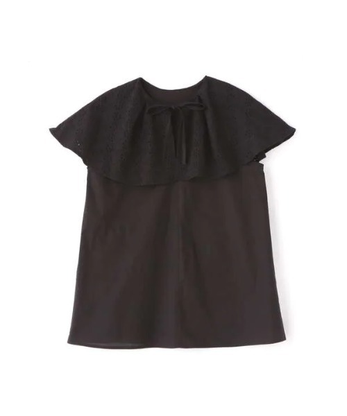 N.（N. Natural Beauty Basic）（エヌエヌナチュラルビューティーベーシック）の「◆レースケープブラウス（シャツ/ブラウス・レディース・ブラック/オフホワイト・MEDIUM）」の16枚目の写真