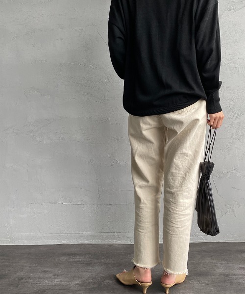 BLACK BY MOUSSY（ブラックバイマウジー）の「[BLACK BY MOUSSY/ブラックバイマウジー] 別注 KONA ハイウエストカットオフデニム（デニムパンツ・レディース・ベージュ・23/24/25/26）」の15枚目の写真