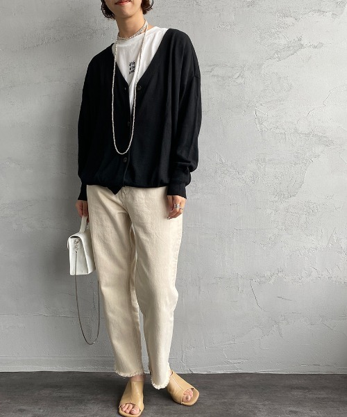 BLACK BY MOUSSY（ブラックバイマウジー）の「[BLACK BY MOUSSY/ブラックバイマウジー] 別注 KONA ハイウエストカットオフデニム（デニムパンツ・レディース・ベージュ・23/24/25/26）」の20枚目の写真