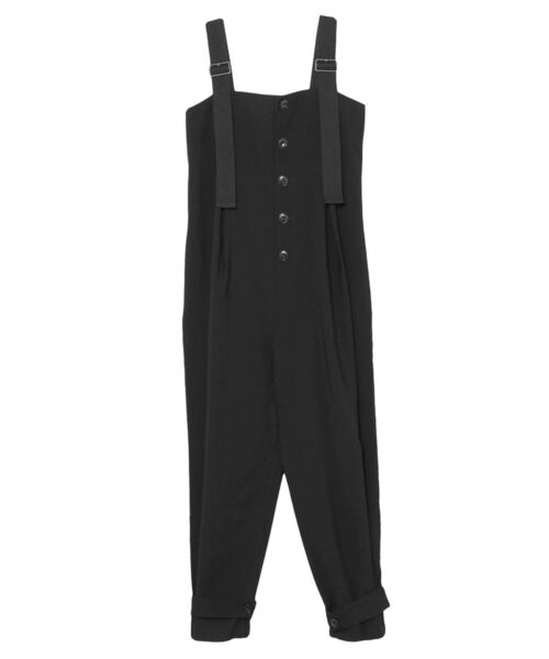 LAGUNAMOON（ラグナムーン）の「ヘムデザインワイドオーバーオール（サロペット/オーバーオール・レディース・ブラック/アイボリー・SMALL/MEDIUM）」の19枚目の写真