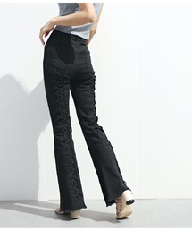 ANAP | バックレースアップブラックフレアパンツ(デニムパンツ)