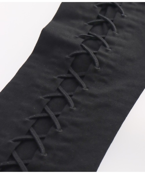 ANAP（アナップ）の「バックレースアップブラックフレアパンツ（デニムパンツ・レディース・ブラック・S/M）」の5枚目の写真