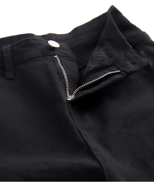 ANAP（アナップ）の「バックレースアップブラックフレアパンツ（デニムパンツ・レディース・ブラック・S/M）」の6枚目の写真