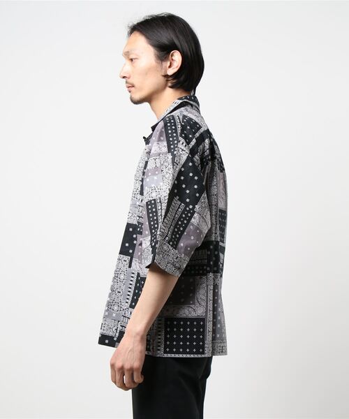 ACE SHOP（エースショップ）の「ビックシルエット・オープンカラーシャツ（シャツ/ブラウス・メンズ・ブラック/ブラック系その他/グリーン/ベージュ/カーキ・FREE）」の7枚目の写真