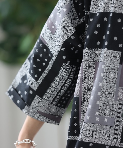 ACE SHOP（エースショップ）の「ビックシルエット・オープンカラーシャツ（シャツ/ブラウス・メンズ・ブラック/ブラック系その他/グリーン/ベージュ/カーキ・FREE）」の13枚目の写真