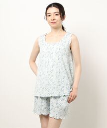 KID BLUE（キッドブルー）の「キッドブルー -リブプチフラワーPt -【EC・直営店限定】ルームウェア風パジャマ -KNQK151 -kidblue（ルームウェア/パジャマ）」