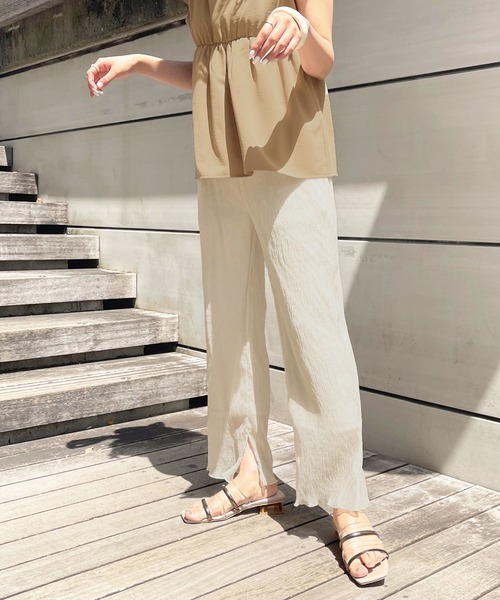 apres jour clair(アプレジュールクレア)の「【apres jour clair】楊柳イージーパンツ【ZOZOTOWN限定アイテム】(その他パンツ・レディース・アイボリー/ピンクベージュ/ベージュ・X-LARGE/SMALL/MEDIUM)」の5枚目の写真