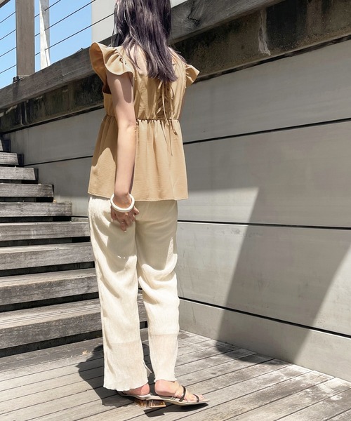 apres jour clair(アプレジュールクレア)の「【apres jour clair】楊柳イージーパンツ【ZOZOTOWN限定アイテム】(その他パンツ・レディース・アイボリー/ピンクベージュ/ベージュ・X-LARGE/SMALL/MEDIUM)」の8枚目の写真