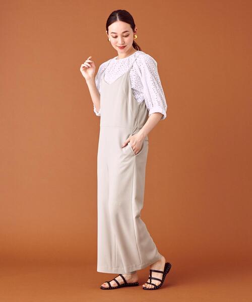 closet story（クローゼットストーリー）の「＜closet story（クローゼットストーリー）＞ PO イージー サロペット -手洗い可能-（サロペット/オーバーオール・レディース・ネイビー/ナチュラル・FREE）」の14枚目の写真