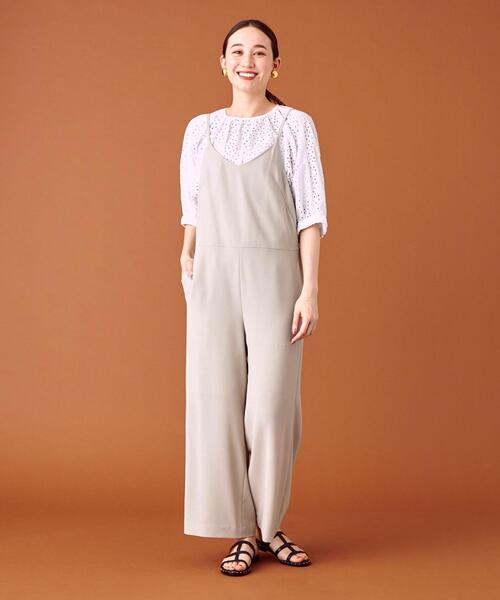 closet story（クローゼットストーリー）の「＜closet story（クローゼットストーリー）＞ PO イージー サロペット -手洗い可能-（サロペット/オーバーオール・レディース・ネイビー/ナチュラル・FREE）」の15枚目の写真