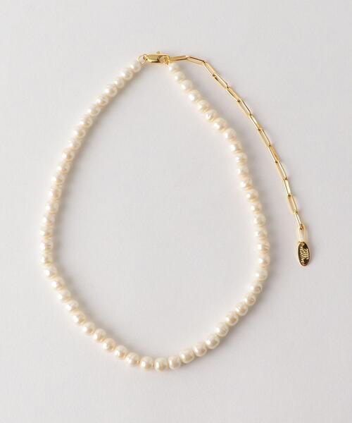 green label relaxing(グリーンレーベルリラクシング)の「SC バロックガラス フェイクパール ストーン ネックレス(ネックレス・レディース・ホワイト・FREE)」の5枚目の写真