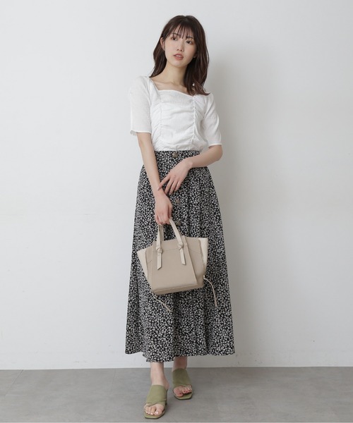 FREE'S MART（フリーズマート）の「フロントシャーリングスクエアネックトップス（シャツ/ブラウス・レディース・ホワイト/ブラック/ブラック系その他/グリーン系その他3・FREE）」の10枚目の写真