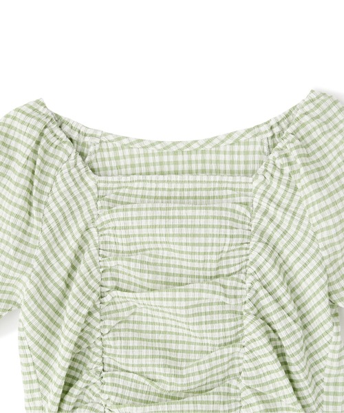 FREE'S MART（フリーズマート）の「フロントシャーリングスクエアネックトップス（シャツ/ブラウス・レディース・ホワイト/ブラック/ブラック系その他/グリーン系その他3・FREE）」の19枚目の写真