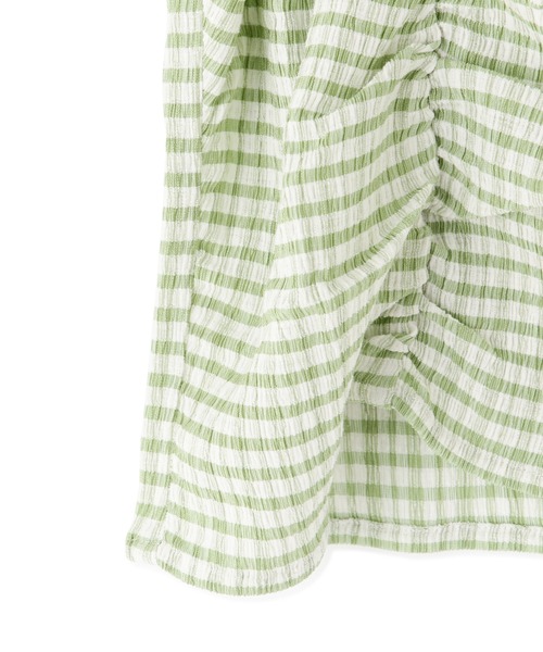 FREE'S MART（フリーズマート）の「フロントシャーリングスクエアネックトップス（シャツ/ブラウス・レディース・ホワイト/ブラック/ブラック系その他/グリーン系その他3・FREE）」の21枚目の写真