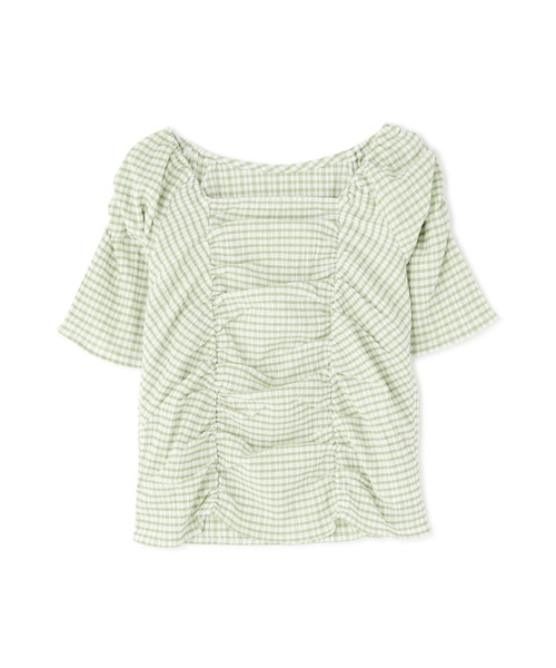 FREE'S MART（フリーズマート）の「フロントシャーリングスクエアネックトップス（シャツ/ブラウス・レディース・ホワイト/ブラック/ブラック系その他/グリーン系その他3・FREE）」の17枚目の写真