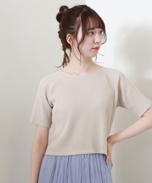 archives(アルシーヴ)の「オニワッフルカットオフT(Tシャツ/カットソー・レディース・ベージュ/オフホワイト/モカ/グリーン系その他・MEDIUM)」の22枚目の写真
