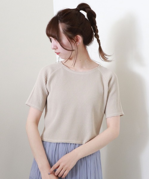 archives(アルシーヴ)の「オニワッフルカットオフT(Tシャツ/カットソー・レディース・ベージュ/オフホワイト/モカ/グリーン系その他・MEDIUM)」の20枚目の写真