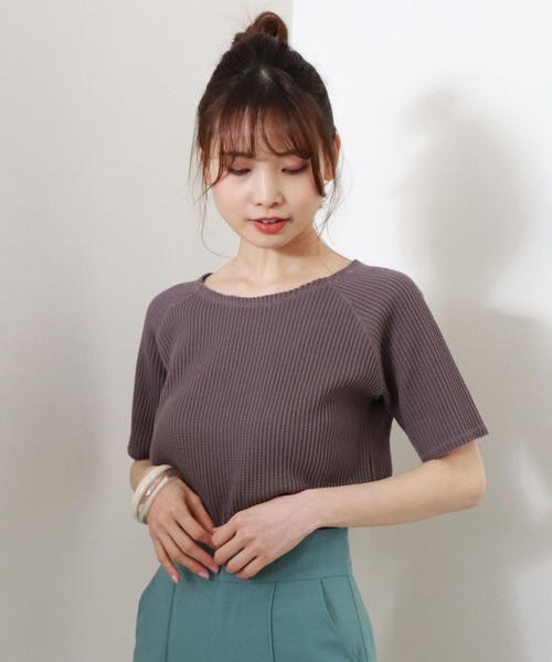 archives(アルシーヴ)の「オニワッフルカットオフT(Tシャツ/カットソー・レディース・ベージュ/オフホワイト/モカ/グリーン系その他・MEDIUM)」の11枚目の写真