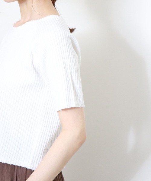 archives(アルシーヴ)の「オニワッフルカットオフT(Tシャツ/カットソー・レディース・ベージュ/オフホワイト/モカ/グリーン系その他・MEDIUM)」の9枚目の写真