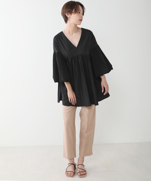 Bou Jeloud（ブージュルード）の「前後2ＷＡＹ袖ボリュームブラウス（シャツ/ブラウス・レディース・オフホワイト/キャメル/ブラック・FREE）」の10枚目の写真