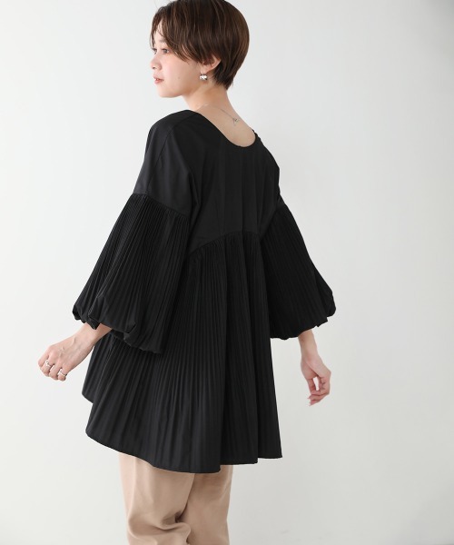 Bou Jeloud（ブージュルード）の「前後2ＷＡＹ袖ボリュームブラウス（シャツ/ブラウス・レディース・オフホワイト/キャメル/ブラック・FREE）」の12枚目の写真