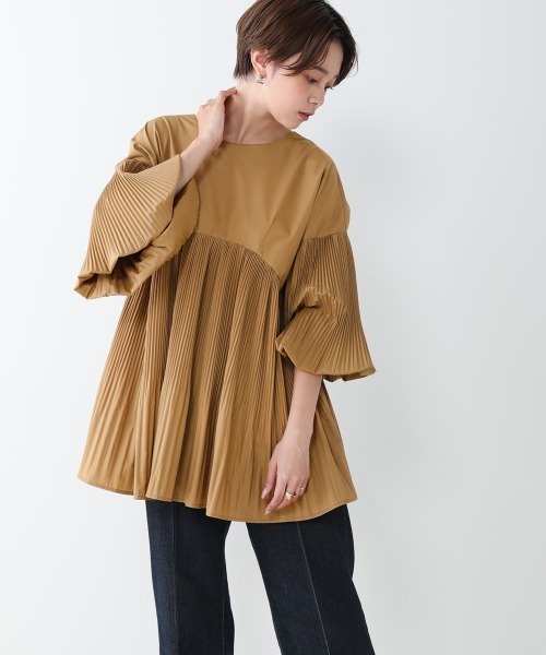 Bou Jeloud（ブージュルード）の「前後2ＷＡＹ袖ボリュームブラウス（シャツ/ブラウス・レディース・オフホワイト/キャメル/ブラック・FREE）」の14枚目の写真