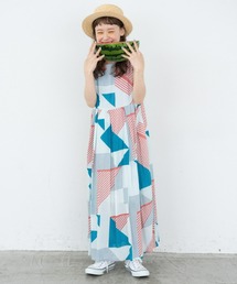 MERLOT | さんかくしかくノースリーブワンピース(ワンピース)