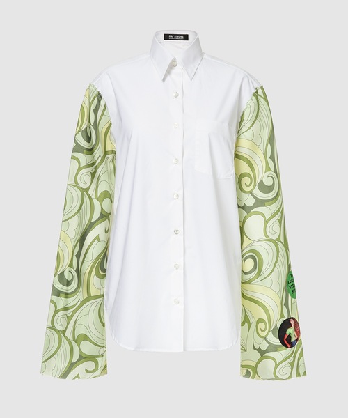 RAF SIMONS（ラフシモンズ）の「Regular fit shirt with all over printed slee（シャツ/ブラウス・レディース・ブラック系その他/パープル系その他/イエロー系その他・34/32）」の5枚目の写真