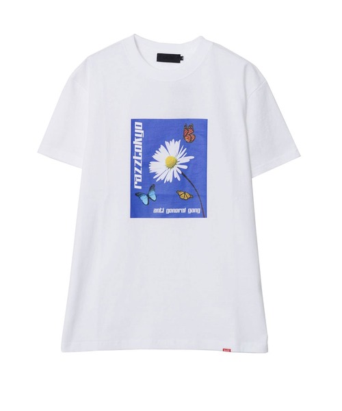 RAZZIS（ラズ）の「『RAZZIS/ラズイズ』フラワープリントクルーネック半袖Tシャツ （Tシャツ/カットソー・メンズ・オレンジ/ホワイト・XL/M/L）」の13枚目の写真