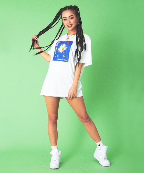 RAZZIS（ラズ）の「『RAZZIS/ラズイズ』フラワープリントクルーネック半袖Tシャツ （Tシャツ/カットソー・メンズ・オレンジ/ホワイト・XL/M/L）」の10枚目の写真