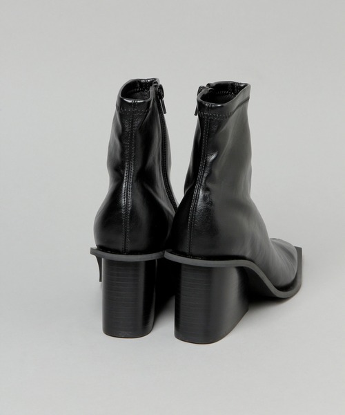 ✨美品✨HARE ハレ ストレッチスクエアトゥブーツ Lサイズ ブラック HARE（ハレ）の「ストレッチスクエアトゥブーツ(HARE)（ブーツ